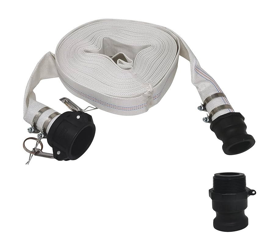Tuyau de vidange « grade tuyau d’incendie » 52 pi (1,5 po) avec camlock NPT type-F