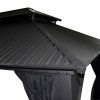 Gazebo Métropolis en Aluminium Noir avec Toit en Galvalume® - Corriveau International