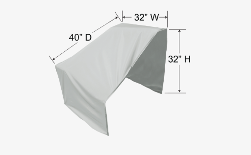 Housse de protection pour sectionnel droit PFC401 – Polyester 300D résistant – Gris pâle