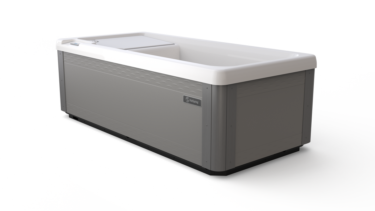 Vigor Cold Plunge Hot Spring – Blanc Arctique avec habillage Cendré