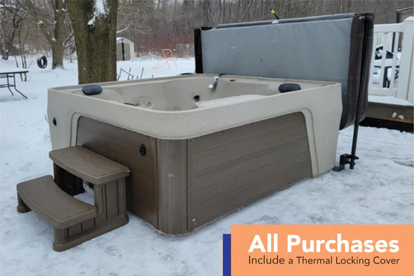 Spa 5 Places Freeflow Excursion Premier – Coque Arctic White Cabinet Charcoal