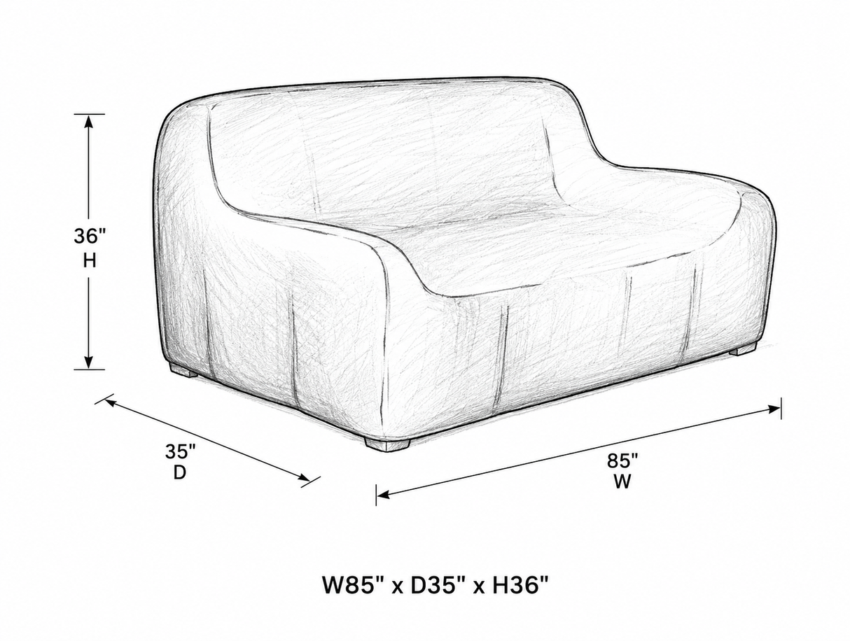 Housse Ratana pour sofa extérieur – 85 x 35 x 36 po