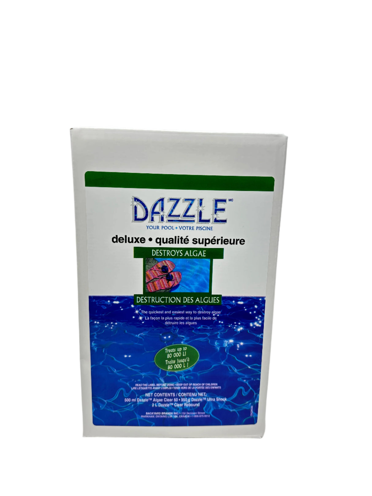Trousse d'Élimination des Algues Dazzle Premium : Solution Complète pour une Piscine Sans Algues