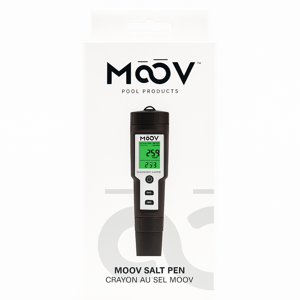 MOOV Salt Pen – Testeur électronique pour analyse d’eau de piscine et spa au sel