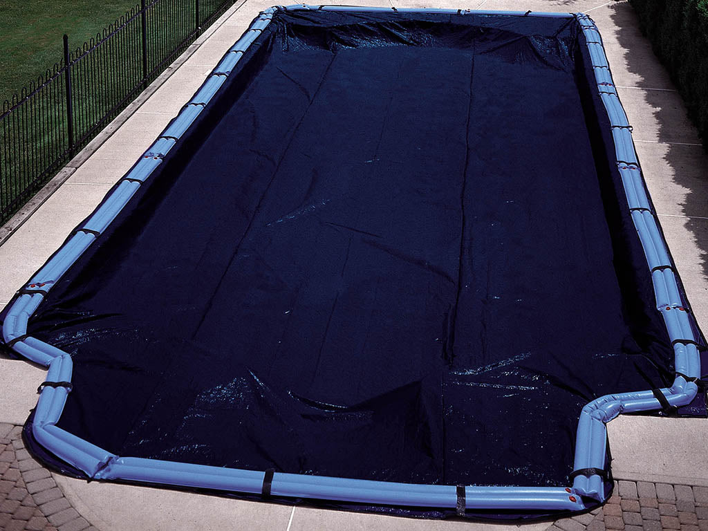 Toile hivernale opaque rectangulaire Deluxe pour piscine creusée – Grade 15 ans – Noir