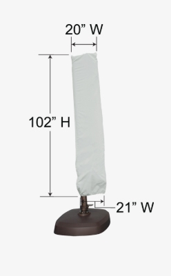 Housse Treasure Garden® pour Parasol Déporté AG25T – Gris Pâle – PFC955