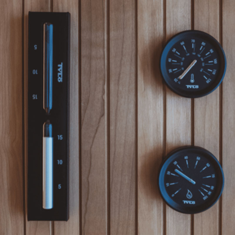 Sablier de Sauna Tylö Brilliant – Noir Mat | Minuterie 15 Minutes