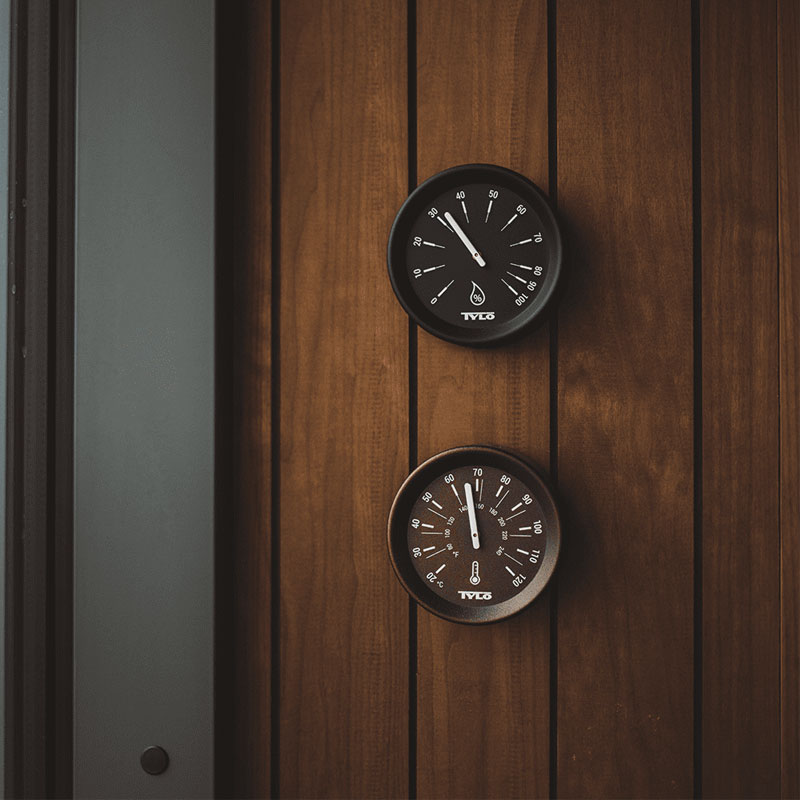 Thermomètre de Sauna Tylö Brilliant – Aluminium Noir Mat