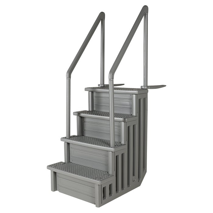 Marche Soma Grise pour piscine hors terre – avec rampes et ballasts inclu