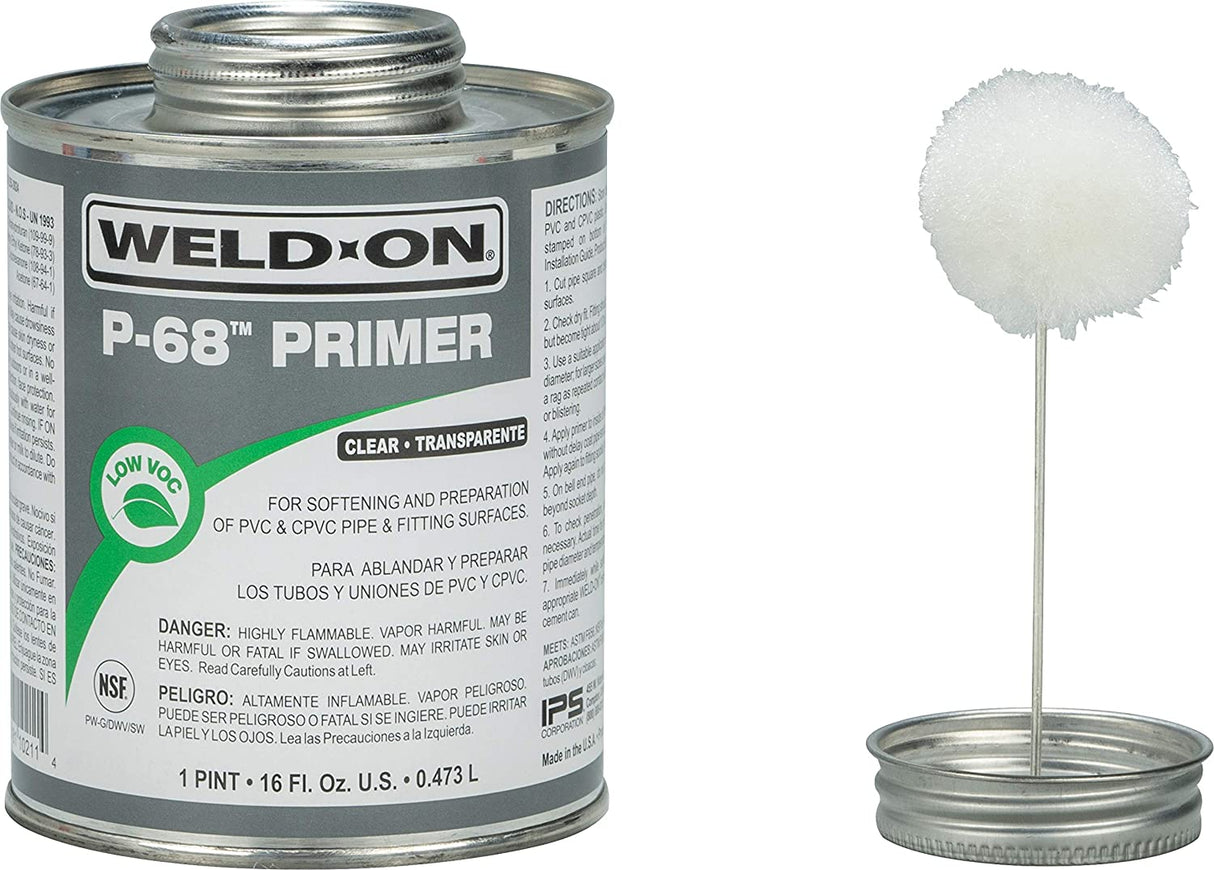 Apprêt PVC Clair 4 oz - Weld-On