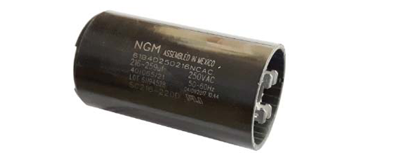 Condensateur de démarrage moteur 161-193 MFD uF 125VAC Style US Rond pour moteur monophasé