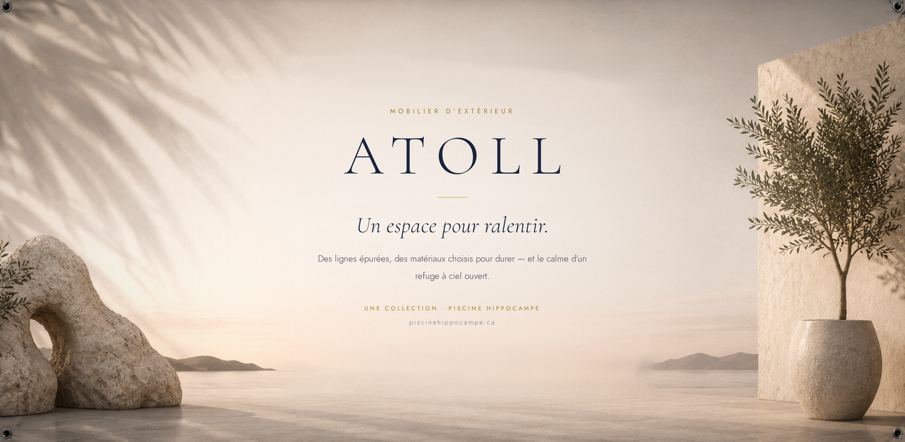 Collection ATOLL – Mobilier extérieur haut de gamme