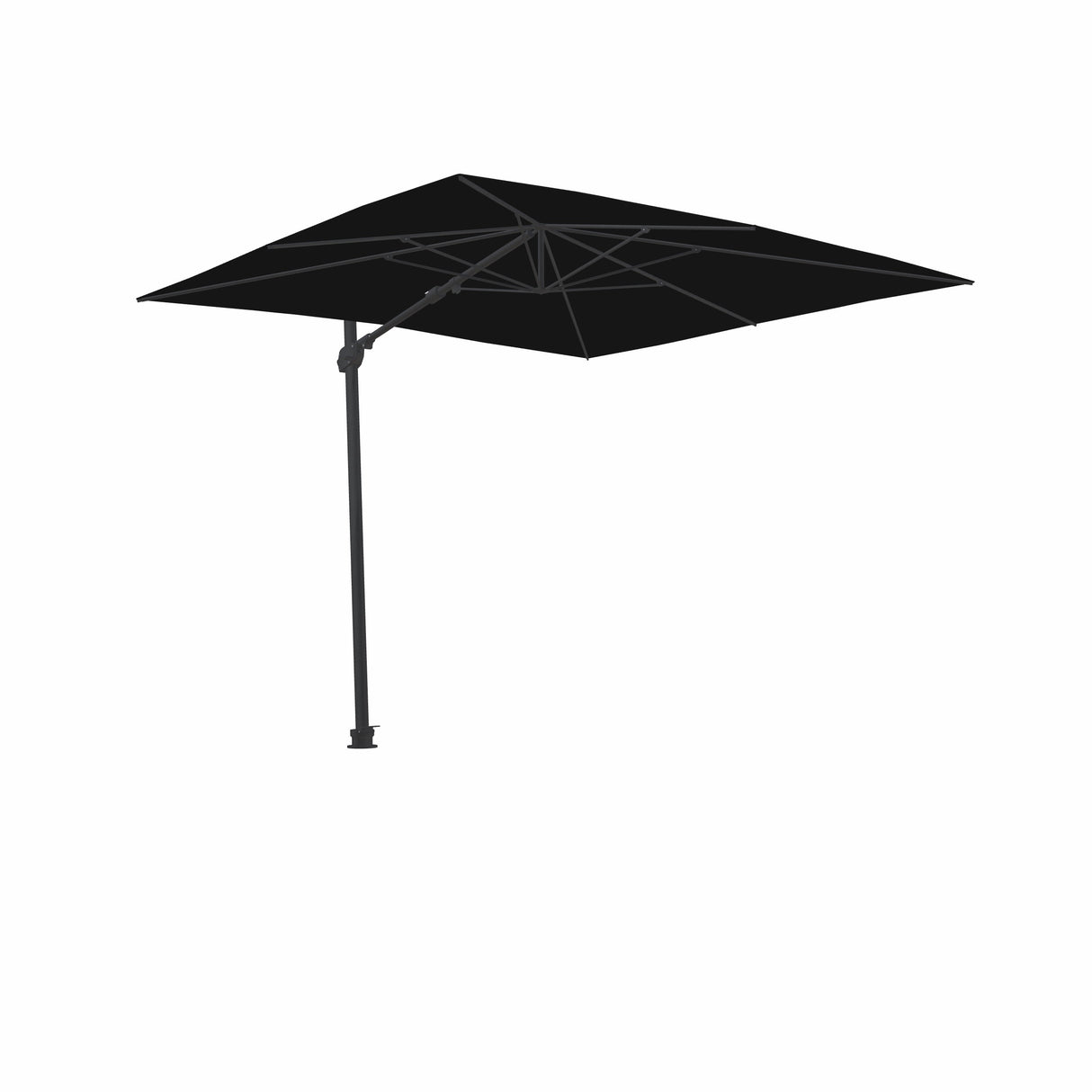 Parasol Cantilever Treasure Garden AG25T 10’ Carré Noir | Parasol Déporté 360° avec Inclinaison