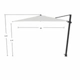 Parasol Cantilever Treasure Garden AG25T 10’ Carré Naturel | Parasol Déporté 360° avec Inclinaison