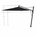 Parasol Cantilever Treasure Garden AKZ Plus 10’ x 13’ Rectangulaire Black | Parasol Déporté Haut de Gamme