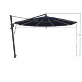 Parasol Cantilever Treasure Garden Starlux AKZ Plus 13’ Octogonal Navy | Parasol Déporté avec Lumières Intégrées