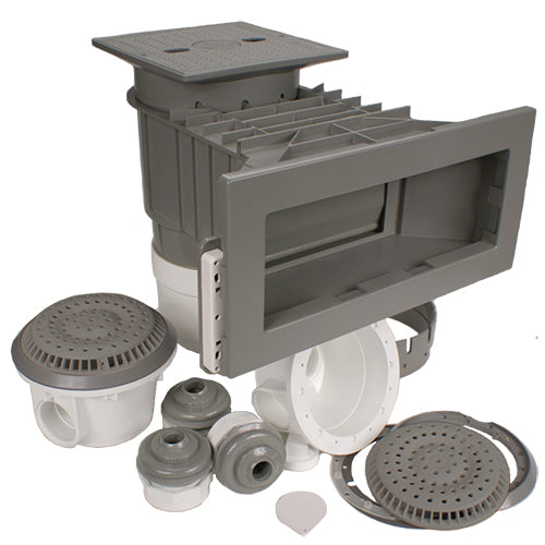 Kit Skimmer et Retours CMP – Wide Mouth Gris | Ensemble Complet Piscine Creusée