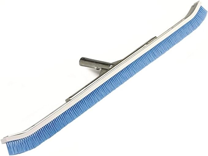Pentair R111342 – Brosse Courbée Pro 24" avec Dos en Aluminium et Poils en Nylon Bleu
