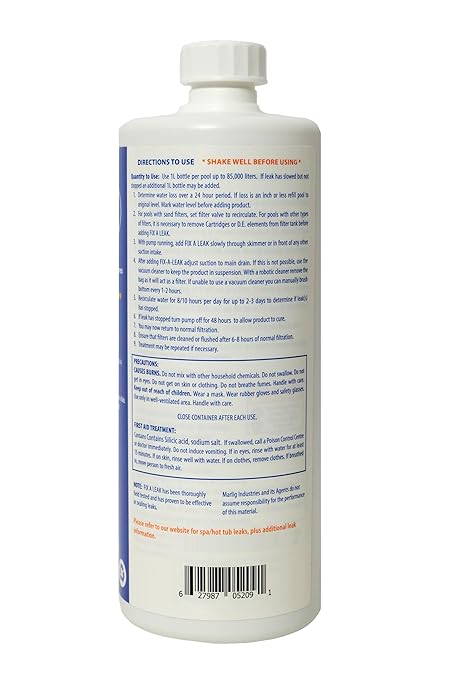 Scellant pour fuites – Fix A Leak 1 Litre / 32 oz – Pour piscines et spas