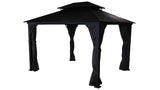 Gazebo Métropolis en Aluminium Noir avec Toit en Galvalume® - Corriveau International