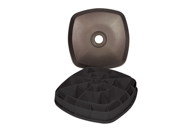 Base de Parasol Treasure Garden AKZ – Base pour Parasol Déporté (AKZP, AG25T, AG25SQ) pouvant contenir 200 lb de sable