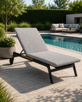 Chaise longue Tintamarre avec coussin par ATOLL | Confort haut de gamme et élégance contemporaine