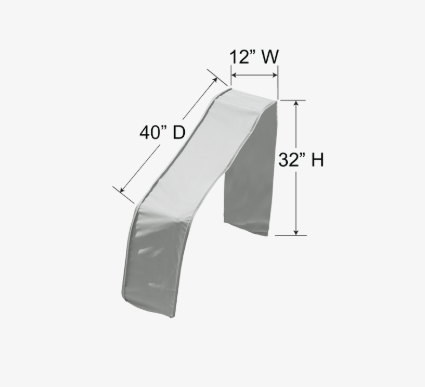 Housse de protection pour module de sectionnel PFC405 – Polyester 300D durable – Gris pâle