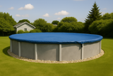 Toile hivernale opaque Deluxe pour piscine hors-terre ronde ou ovale  – Grade 15 ans – Bleu