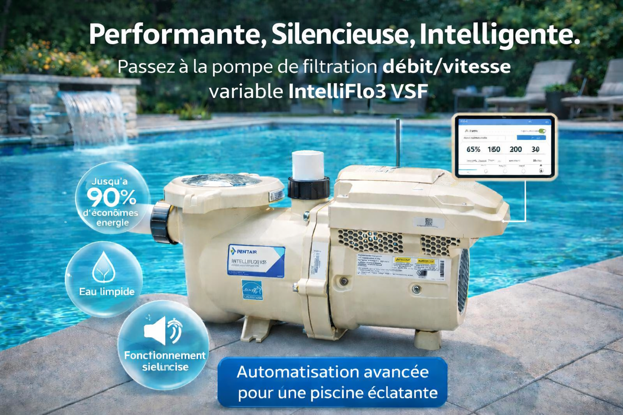 Pompe à vitesse et débit variables Pentair IntelliFlo3™ VSF 1,5 HP avec carte relais intégrée – 011066