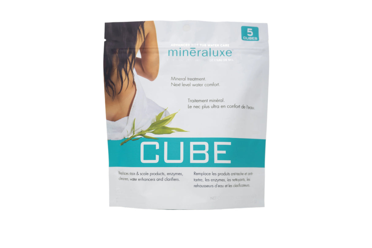 Cube Minéraluxe – Traitement hebdomadaire pour spa | Eau douce, anti-tartre et protection complète
