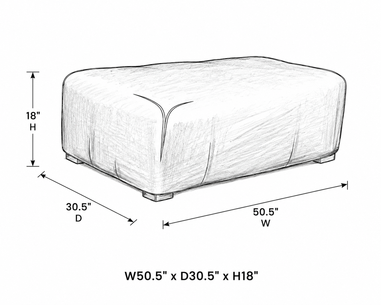 Housse Ratana pour table à café ou foyer extérieur – 50,5 x 30,5 x 18 po