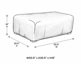Housse Ratana pour table à café ou foyer extérieur – 50,5 x 30,5 x 18 po