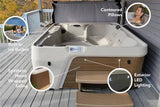 Spa 5 Places Freeflow Excursion Premier – Coque Arctic White Cabinet Charcoal