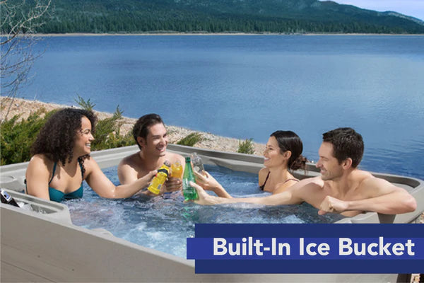 Spa 5 Places Freeflow Excursion Premier – Coque Arctic White Cabinet Charcoal