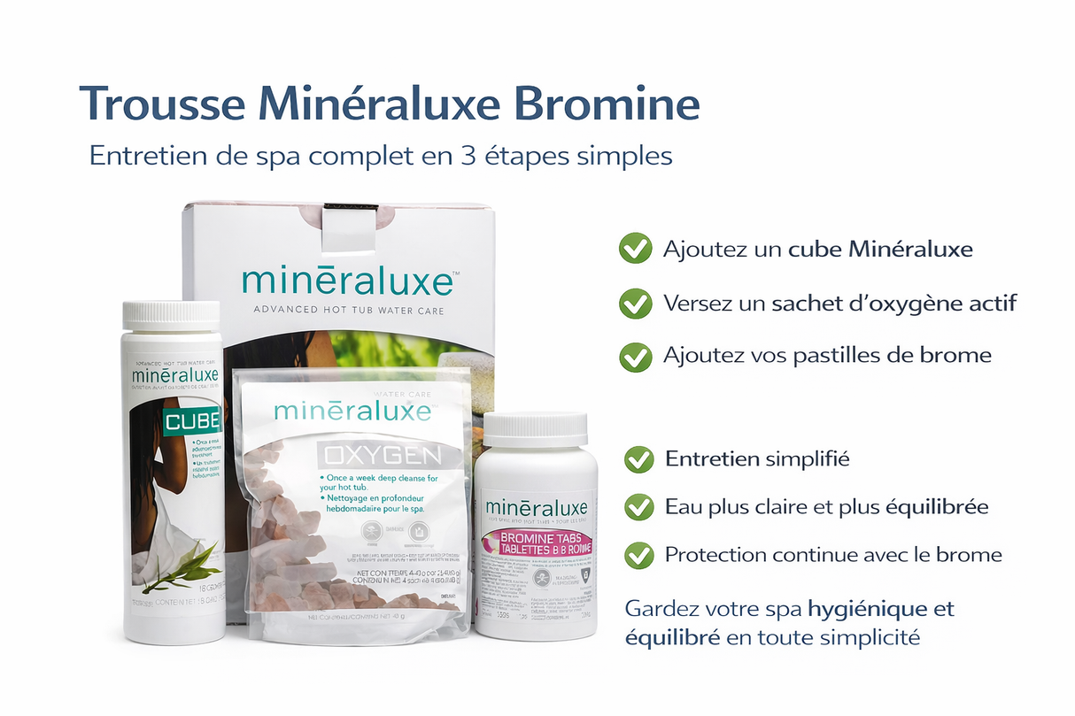 Trousse Minéraluxe Bromine - Entretien Spa Simplifié (1 Mois)