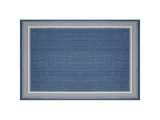 Tapis extérieur Seaside Harbor Blue – Tapis patio bleu avec bordure spa et naturel
