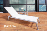 Chaise Longue Ratana Collection Lucca Blanche