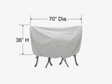 Treasure Garden PFC536 — Housse pour ensemble bistro 36" (table ronde/carrée + chaises) – gris pâle