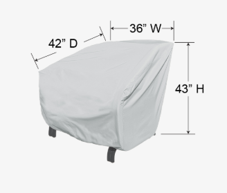 Treasure Garden PFC741 — Housse XL pour fauteuil lounge (gris pâle)
