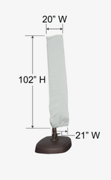 Housse Treasure Garden® pour Parasol Déporté AG25T – Gris Pâle – PFC955