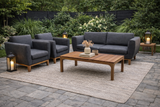 Collection Florence par HomeGarden – Mobilier Extérieur en Aluminium et Teck Brésilien