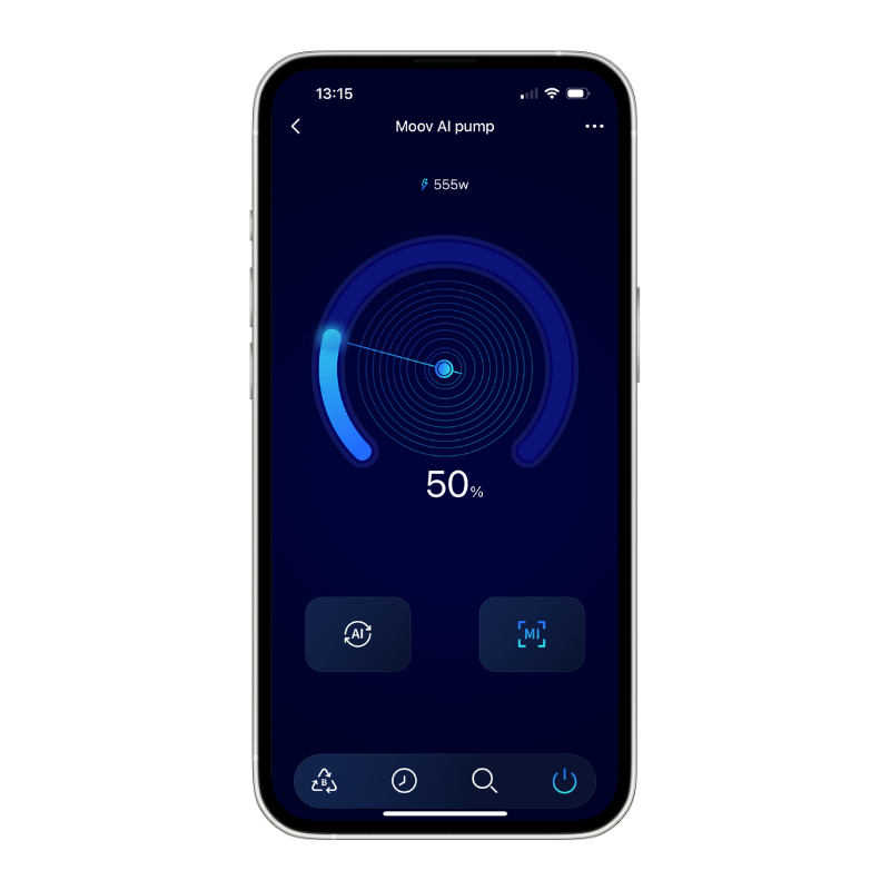 Pompe de piscine Moov Ai 2,7 HP MP3AI – Vitesse variable intelligente avec Wi-Fi intégré