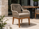 Chaise Siena par Atoll – Aluminium, cordage haut de gamme et teck d’Indonésie