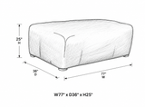 Housse Ratana pour mobilier extérieur 2 places – 77 x 36 x 25 po