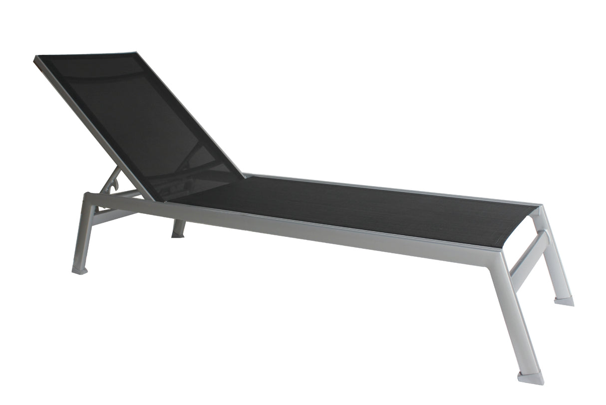 Chaise Longue Ratana Collection Lucca Noir