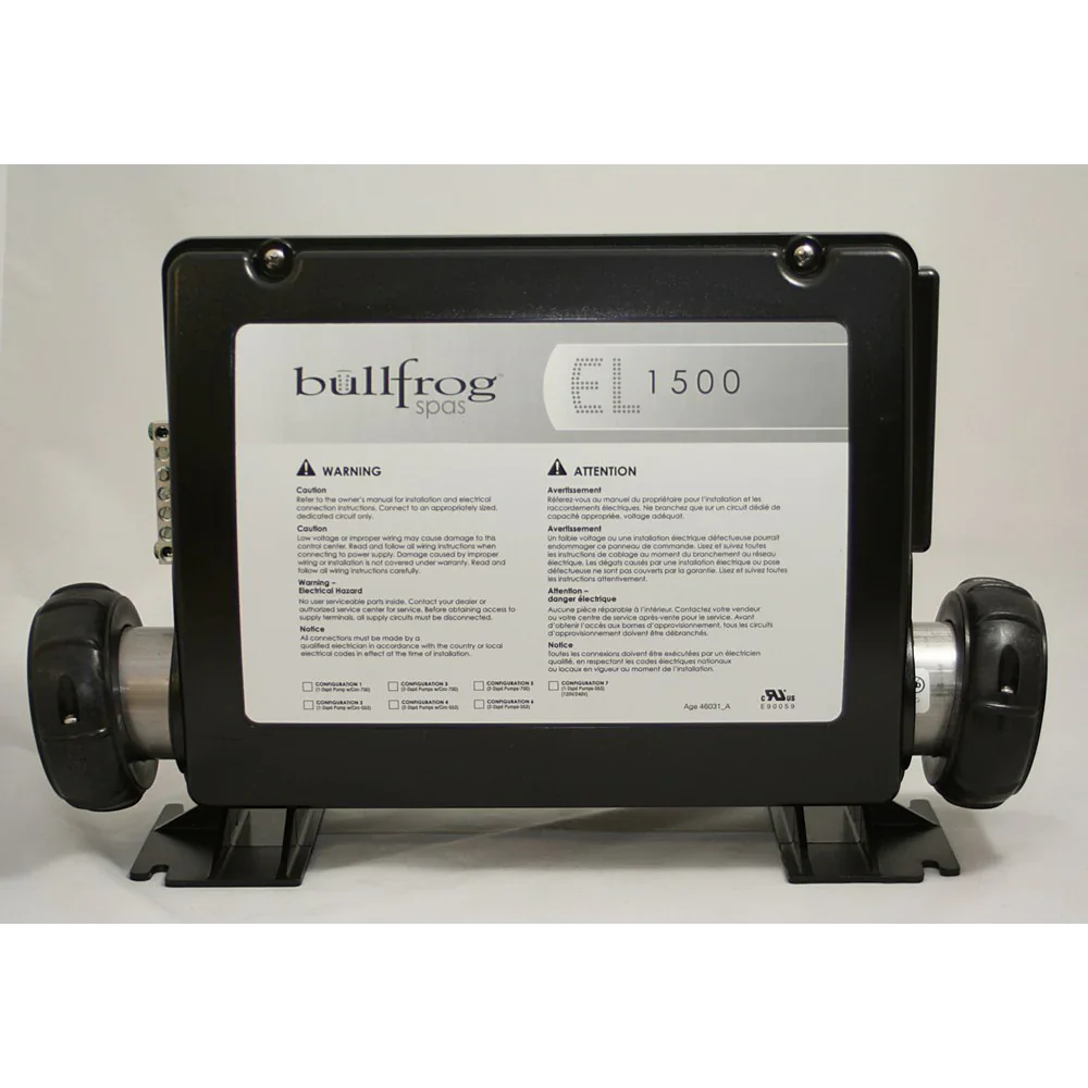 Boîte de contrôle Bullfrog Spas EL1500 BF15 65-1805 avec chauffe-eau