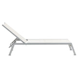 Chaise Longue Ratana Collection Lucca Blanche