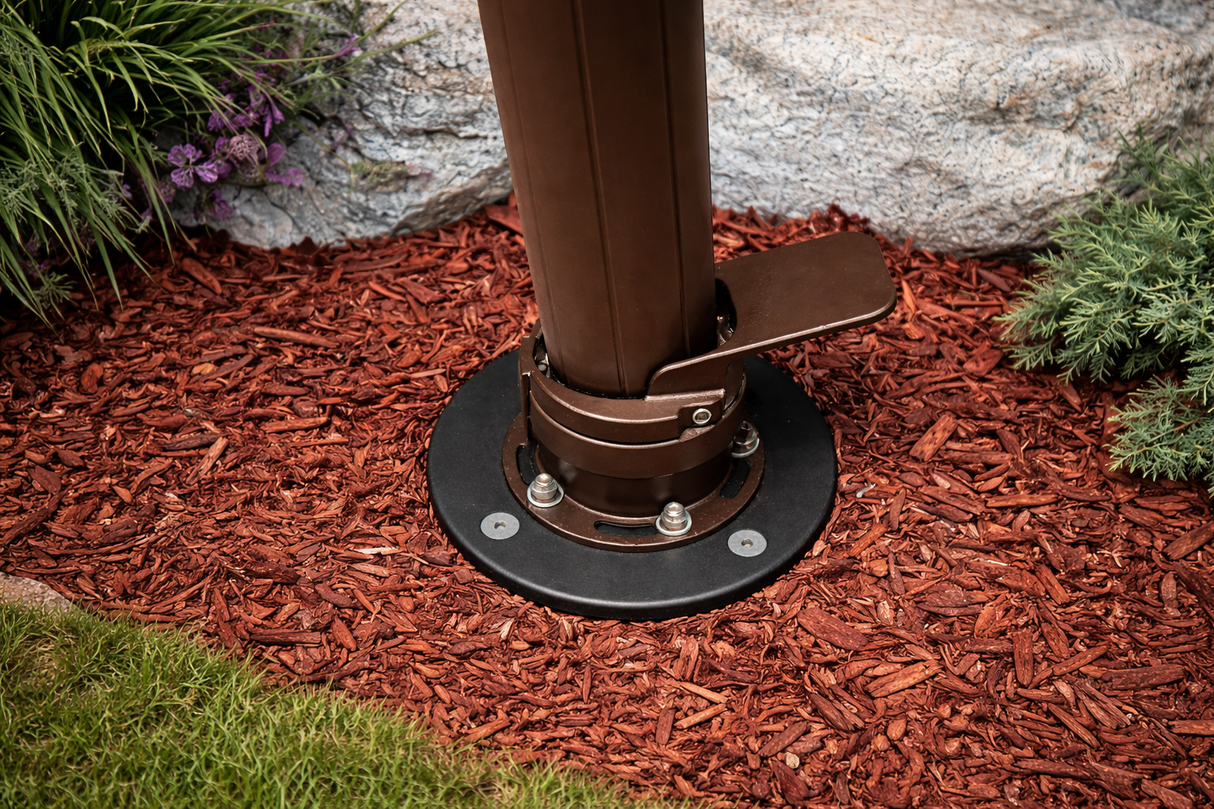 Support d’Installation au Sol Treasure Garden® AMK-G pour Parasol Déporté AKZP et AG25T