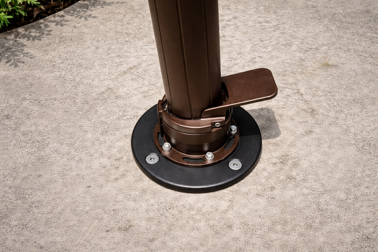 Support de Fixation sur Béton Treasure Garden® AMK-C22 pour Parasol Déporté AKZP et AG25T