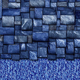 Toile Blue Slate Streamstone Ronde et Ovale pour Piscine Hors-Terre